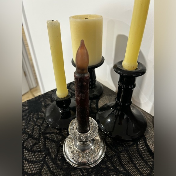 Vintage heavy lead candle stick holder - Picture 2 of 3